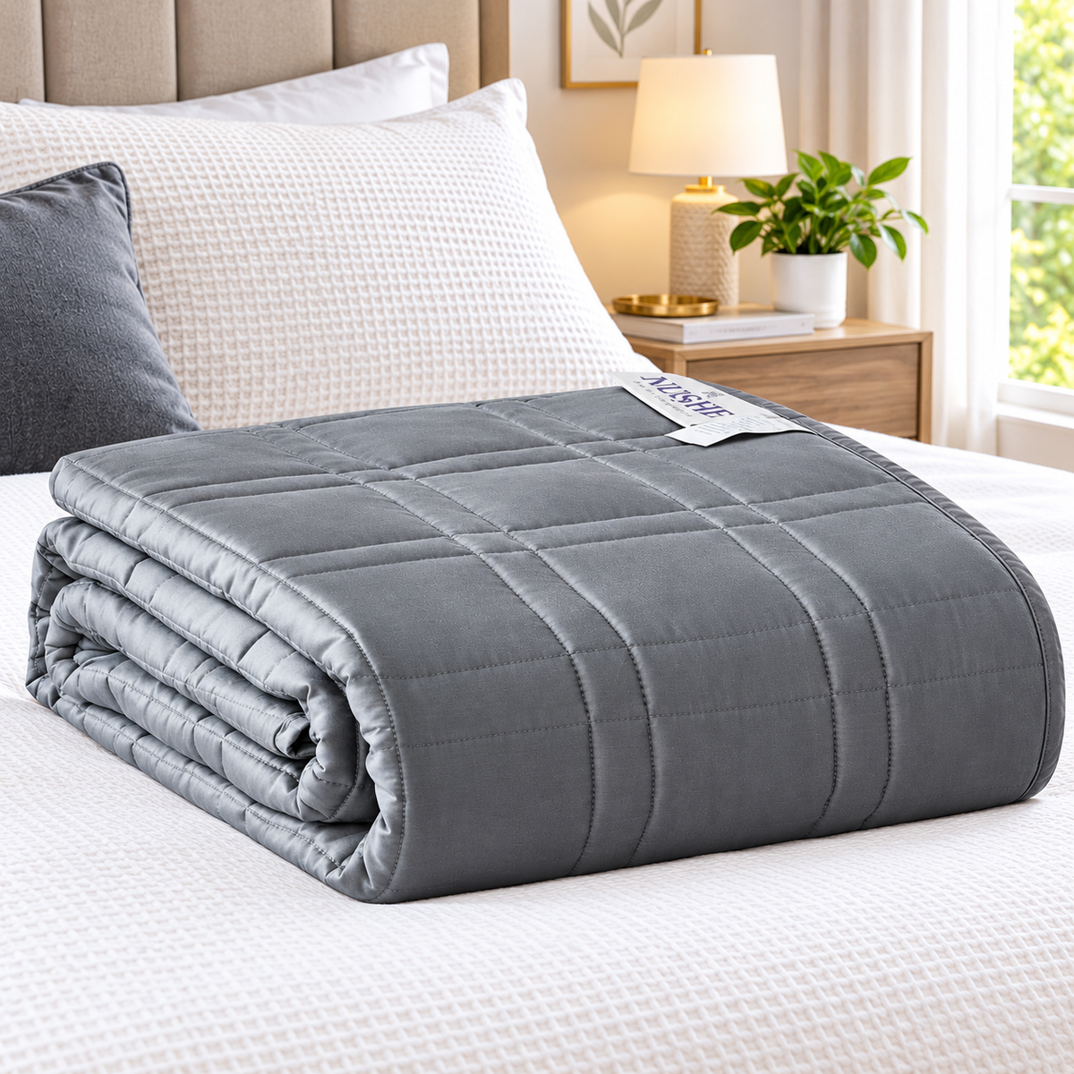 Bamboo Cooling Weighted Blanket for Hot Sleepers – 15 lb, Twin 48" x 72"