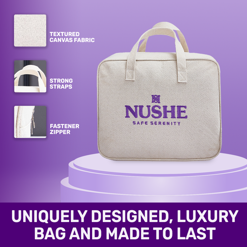 NUSHE™ Reinforced Stitch Luxury Cooling Weighted Blanket with 100% 300TC Viscose, Derived from Bamboo – Premium 7 Layer Cooling Weighted Blankets for Adults & Teenagers with Included Travel Bag