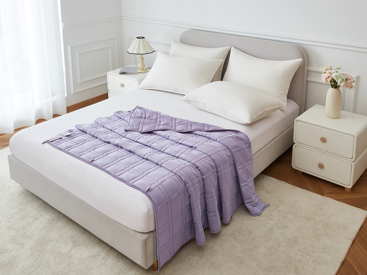 Bamboo Cooling Weighted Blanket for Hot Sleepers – 15 lb, Twin 48" x 72"